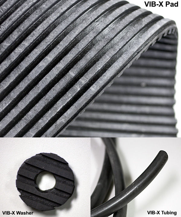 Vib-X - Vibration Isolation Pads, Washers, and Tubing