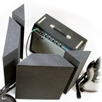 PhaseFOAM Box B Bass Traps used as Gobos